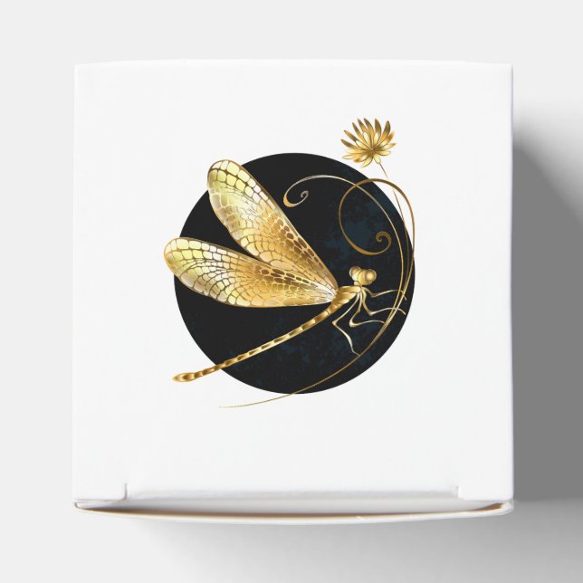 Goldene Libelle Geschenkschachtel (Oben)