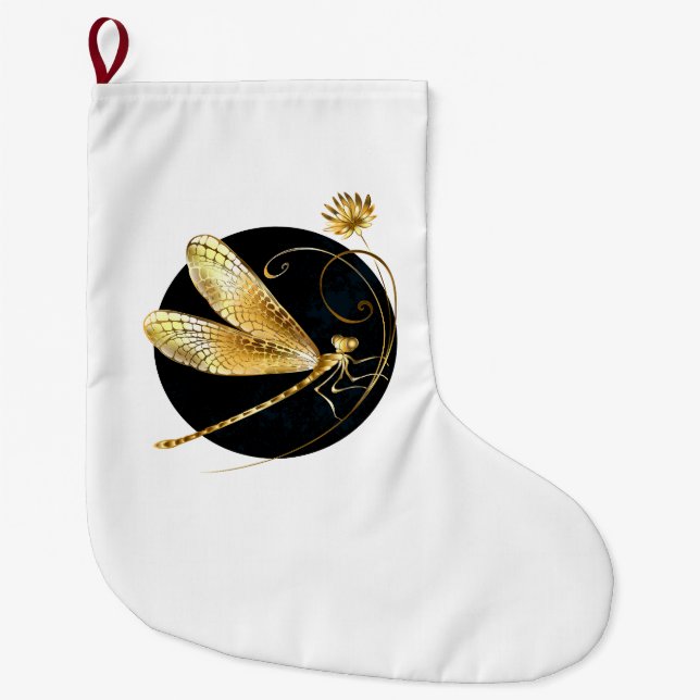 Goldene Libelle Großer Weihnachtsstrumpf (Vorderseite)
