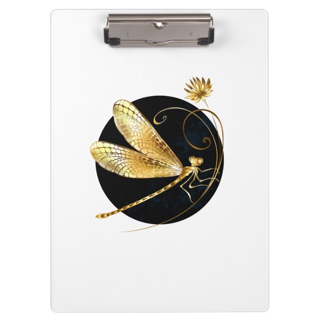 Goldene Libelle Klemmbrett (Vorderseite)