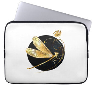 Goldene Libelle Laptopschutzhülle