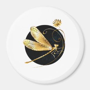 Goldene Libelle Magnet