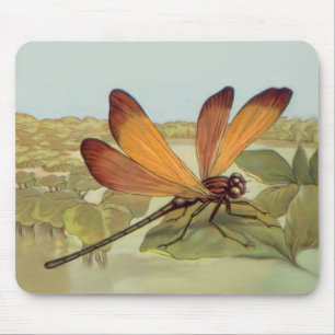 Goldene Libelle Mousepad