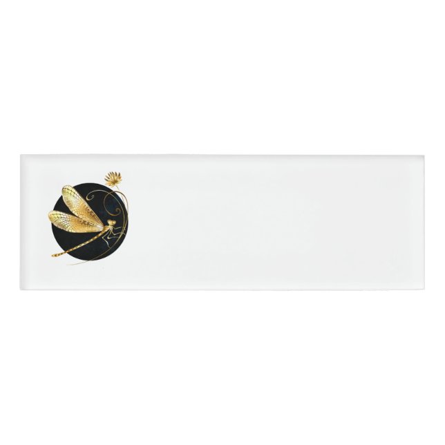 Goldene Libelle Namenschild (Vorderseite)