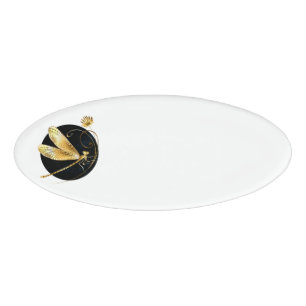 Goldene Libelle Namenschild
