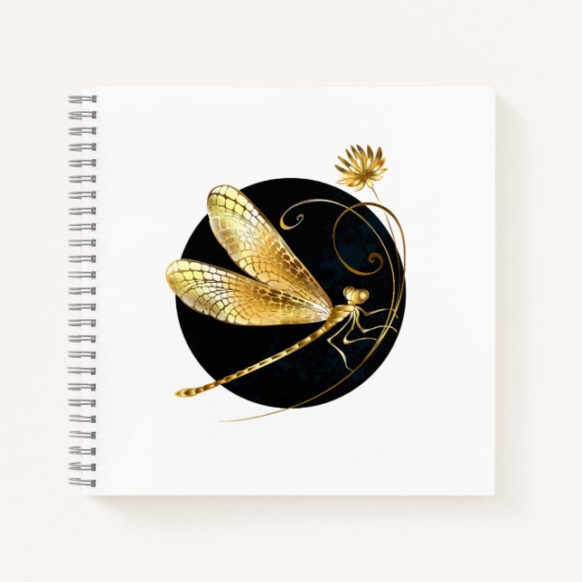 Goldene Libelle Notizbuch (Vorderseite)