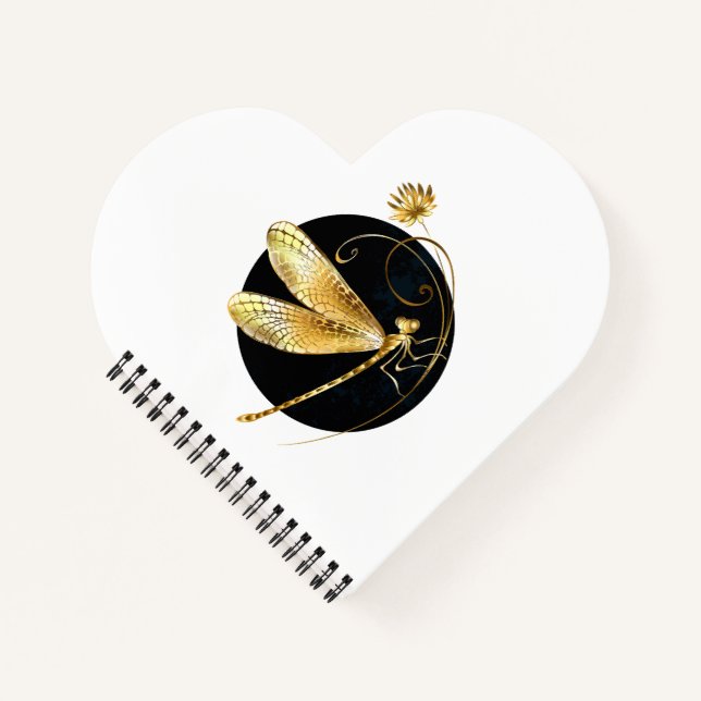 Goldene Libelle Notizbuch (Vorderseite)
