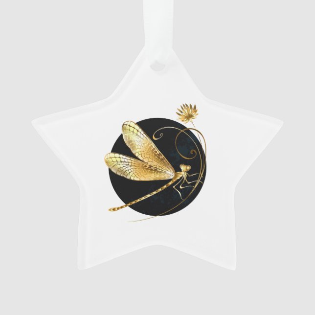 Goldene Libelle Ornament (Vorderseite)