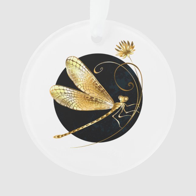 Goldene Libelle Ornament (Vorderseite)
