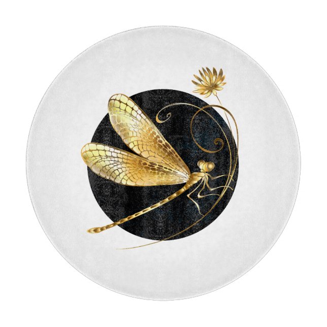 Goldene Libelle Schneidebrett (Vorderseite)