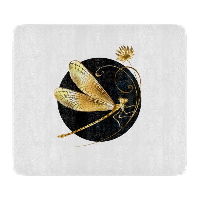 Goldene Libelle Schneidebrett (Vorderseite)