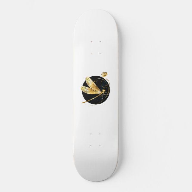 Goldene Libelle Skateboard (Vorderseite)