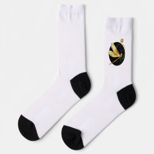 Goldene Libelle Socken