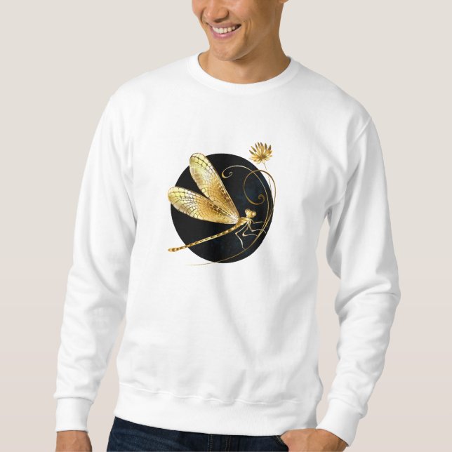 Goldene Libelle Sweatshirt (Vorderseite)