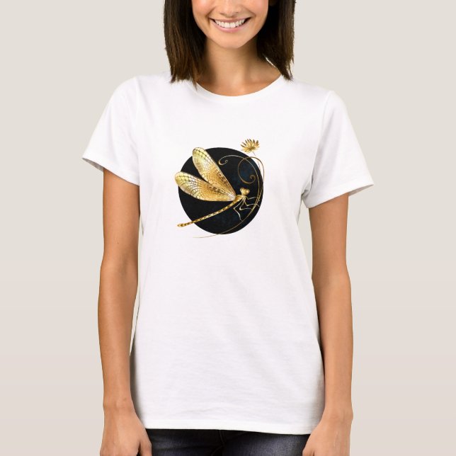 Goldene Libelle T-Shirt (Vorderseite)