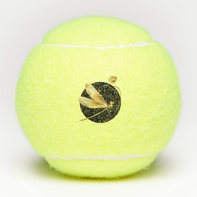 Goldene Libelle Tennisbälle (Vorderseite)