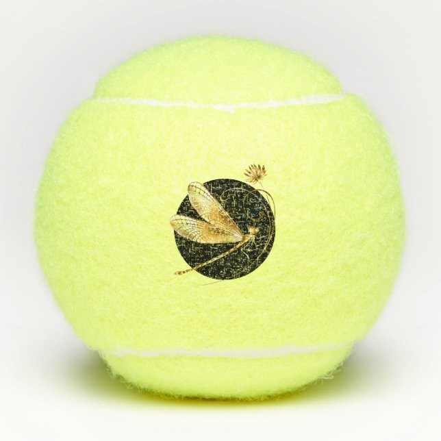 Goldene Libelle Tennisbälle (Vorderseite)
