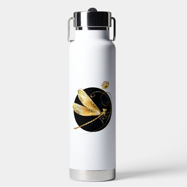Goldene Libelle Trinkflasche (Vorderseite)