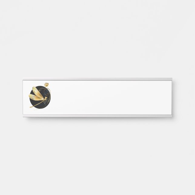 Goldene Libelle Türschild (Vorderseite )