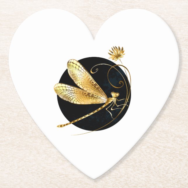 Goldene Libelle Untersetzer (Vorderseite)
