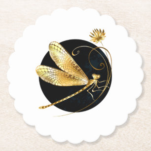 Goldene Libelle Untersetzer