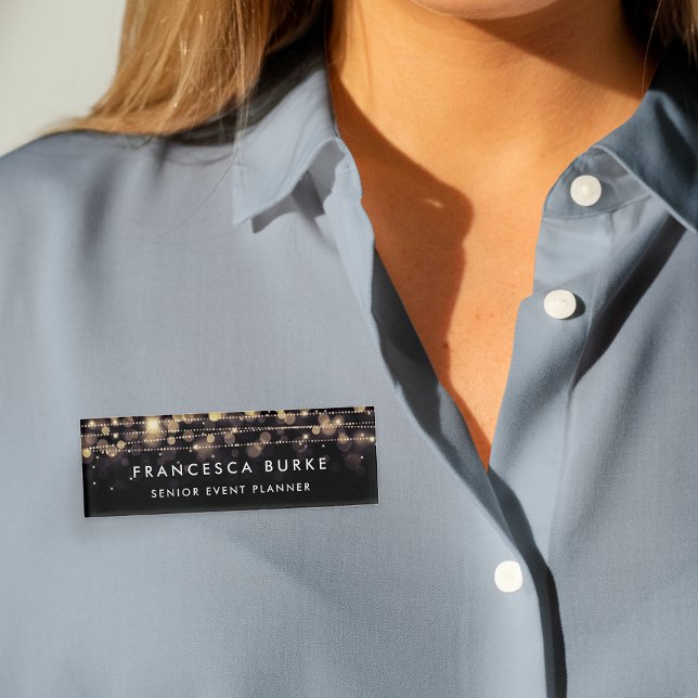 Goldene Lichter Namenschild (Von Creator hochgeladen)