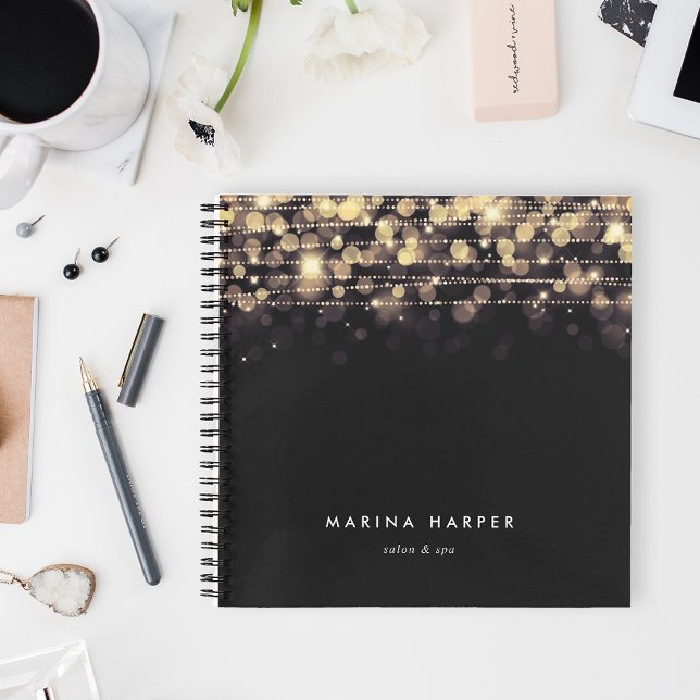 Goldene Lichter Personalisiert Notizbuch (Von Creator hochgeladen)