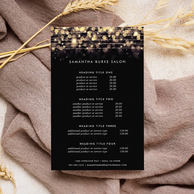 Goldene Lichter | Preise und Dienstleistungen Flyer (Von Creator hochgeladen)