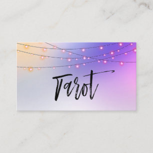 *~* Goldene Lichterkette Ombre Pastell Tarot Leser Visitenkarte