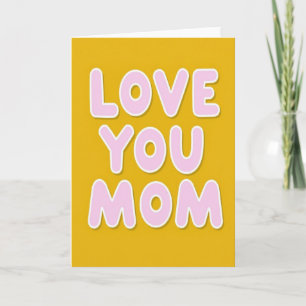 Goldene Lieb dich Mama Karte