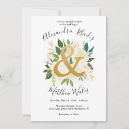 Goldene Liebe Einladung