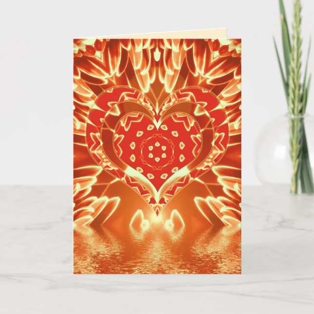 goldene Liebe Feiertagskarte (Vorderseite)