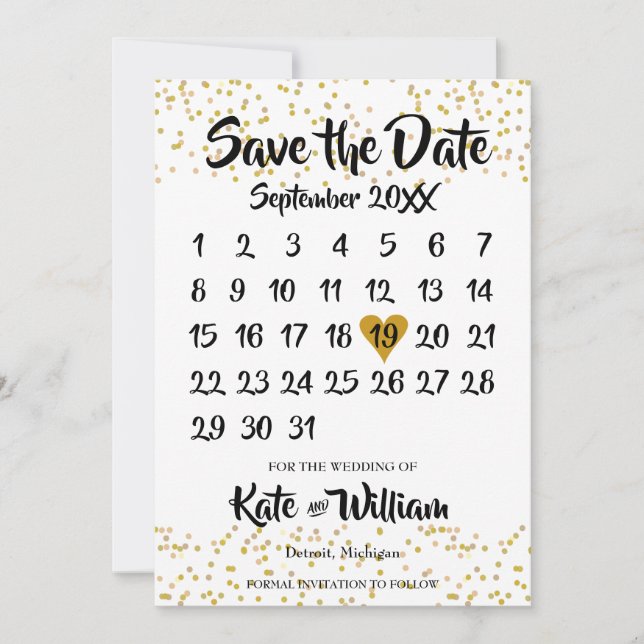 Goldene Liebe Save The Date (Vorderseite)