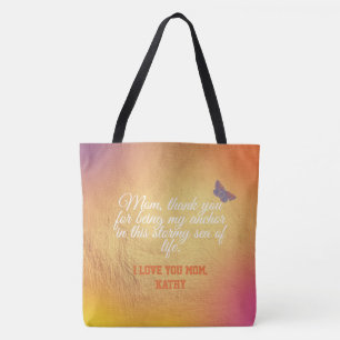 Goldene Liebe Sie Mama halten Niedlichen Tag der N Tasche