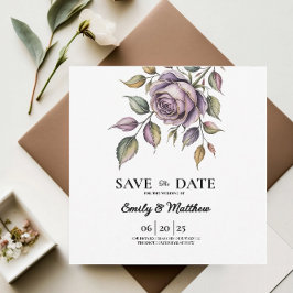 Goldene Lila Rose Designer Save the Date
