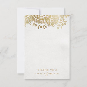 Goldene lila Vintage Hochzeitsfeier Danke