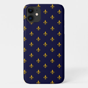 Goldene Lilie über Navy Blue Case-Mate iPhone Hülle