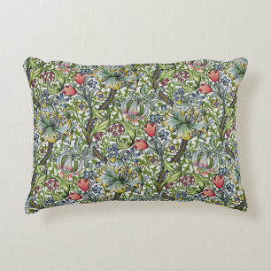 Goldene Lilien-Blumenchintz William Morriss Dekokissen