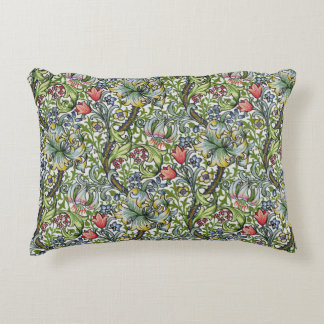 Goldene Lilien-Blumenchintz William Morriss Dekokissen