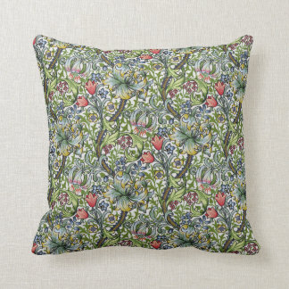 Goldene Lilien-Blumenchintz William Morriss Kissen