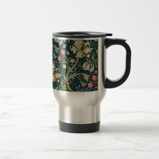 Goldene Lilien-Reise-Tasse Reisebecher (Rechts)