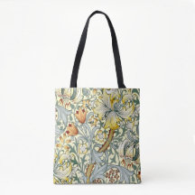 Goldene Lilien-Taschen-Tasche ganz über Druck