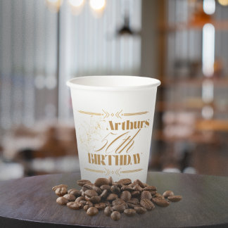 Goldene Lilien Thema Erwachsene Party Pappbecher