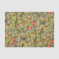 Goldene Lilien-Vintager Blumenentwurf Williams