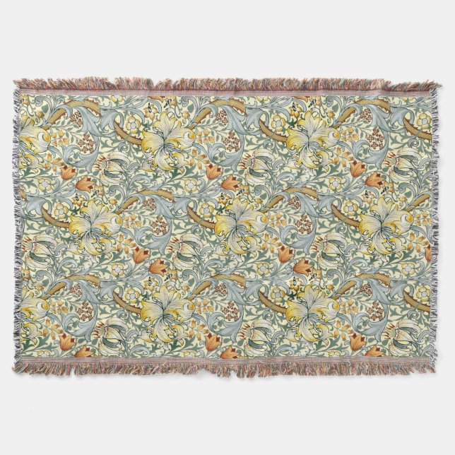 Goldene Lilien-Wurfs-Decke Decke (Vorderseite)