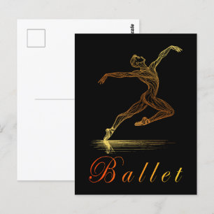 Goldene Linie Kunst, Dichtung und Musik Banca del  Postkarte