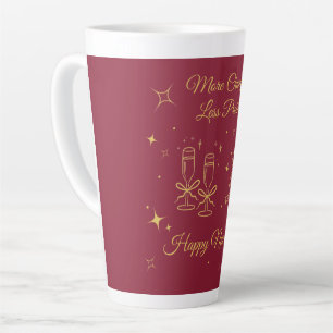 Goldene Linien Kunst Neujahrsdesign Milchtasse