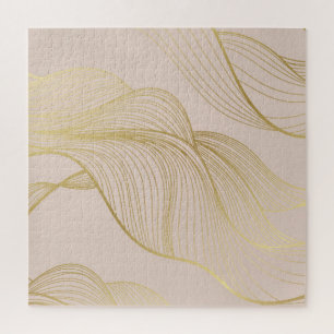 Goldene Linien: Luxuriöses Vintages Muster.