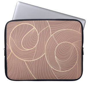 Goldene Linien Muster Hintergrund. Luxus-Goldlinie Laptopschutzhülle