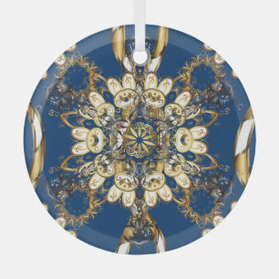 Goldene Locken, Orientalisches Vintage-Muster. Ornament Aus Glas