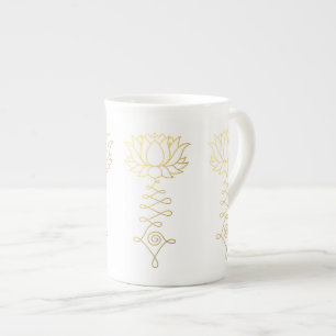 Goldene Lotos-Tasse Prozellantasse